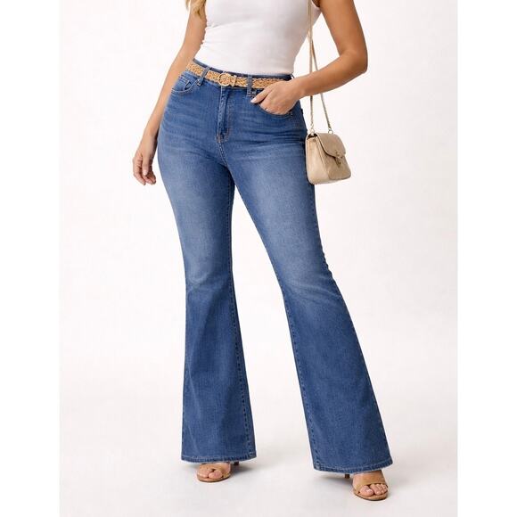 Kut from the Kloth Denim - Kut from the Kloth Ana High Rise Fab Ab Flare Jeans Medium Wash Size 18